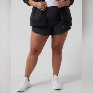 NWT Athleta Run With It 3.5” Inseam Shorts Running Women's Black Athletic Shorts